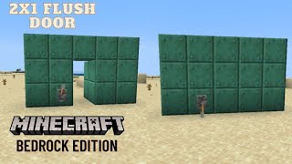 2x1 flush piston door Minecraft bedrock edition  item frame design and lever design [upl. by Leodora354]