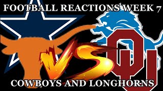 Longhorns vs Oklahoma Cowboys vs Lions Football Week 67 Thoughts and Reactions [upl. by Keviv386]