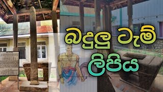 බදුලු ටැම් ලිපිය ගොඩක් වටින වීඩියෝ එකක්history [upl. by Dyob320]