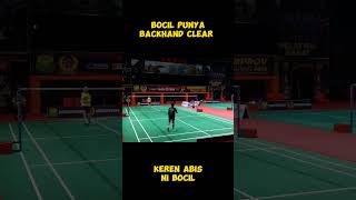 BOCIL PUNYA BACKHAND CLEAR backhand backhandchallenge backhandsmash kevinsanjaya minions [upl. by Edythe49]