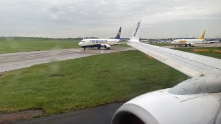 Heavily Derated Takeoff from London Stansted  Ryanair 737800 EIENH FR93 HD [upl. by Dare]