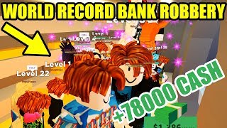 WORLD RECORD Jailbreak BANK ROBBERY  Roblox Jailbreak [upl. by Nirrep413]