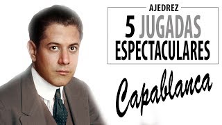 Las 5 jugadas de ajedrez más espectaculares de José Raúl Capablanca  Trucos y estrategia [upl. by Nealon]