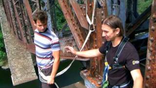 Kiene swing  Rope jumping on Hracholusky dam [upl. by Talya]