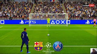 PSG vs Barcelona  Penalty Shootout  Quarter Final UEFA Champions League 2024  PES [upl. by Adair729]