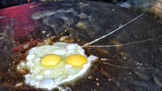 Most Tempting Omelette Tikhari  5 Layer Egg Recipe With Gravy  Egg Street Food Indian Street Food [upl. by Zap]