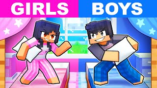 GIRLS vs BOYS Sleepover in Minecraft [upl. by Hazlett29]