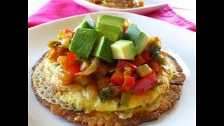 Egg quotPancakequot Tostada with Veggie Hash Recipe [upl. by Florida]