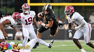 Alabamas defense is a concern after loss to Vanderbilt  NBC Sports [upl. by Valerle993]