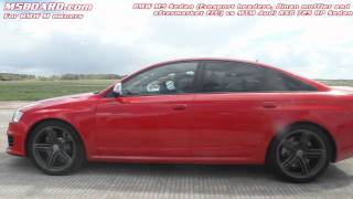 HD MTM RS6 725 HP vs BMW M5 Sedan Evosport headers Dinan muffler and aftermarket ECU M5BOARDcom [upl. by Eelrahc596]