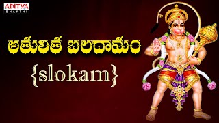 అతులిత బలధామమ్  శ్రీ ఆంజనేయం శ్లోకం  Athulitha Bhalidamam Slokam  Telugu Devotional Songs [upl. by Labinnah211]