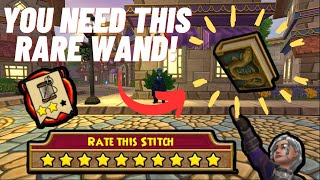 Wizard101 This RARE Book Wand Is A MUST For Your Next Stitch [upl. by Hayarahs]