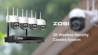 ZOSI 2K Wireless Security Camera System Add Instruction [upl. by Eivla378]