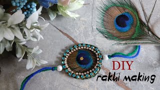 How to make rakhi at home  rakhi making  rakhi making ideas at home  DIY rakhi [upl. by Towill]