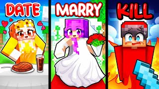 DATE MARRY KILL in Minecraft [upl. by Gilpin547]