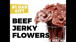 Beef Jerky Flower Bouquets for Fathers Day [upl. by Ahtibat]