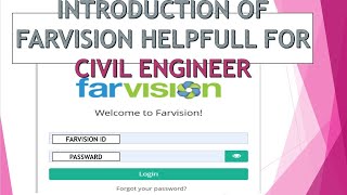 FARVISION ERP SOFTWARE HELP FULL FOR CIVIL Engineer BILLING EngineerConstruction 🏗️ [upl. by Pinzler]