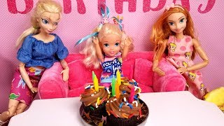 Elsas BIRTHDAY  Special guests  Elsa amp Anna toddlers  party  pinata  Barbie  cake  gifts [upl. by Legnaesoj921]