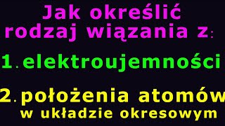 Jak określić rodzaj wiązania w cząsteczce  2 METODY  rozwiązywanie zadań 82 [upl. by Hajar753]