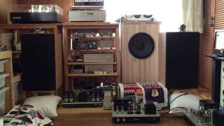 Pen45 Quad2 PPamp and KT150 trioden PPamp and german post tube preamp drive DIY speakers [upl. by Luther]