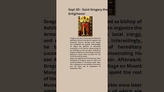 Sept 30  Saint Gregory the Enlightener shorts catholicchurchsaints todayssaint [upl. by Aserat780]