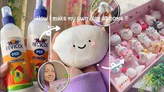 ✨How I make my own diy AIR DRY CLAY at home Basic tutorial  small tips aka cold porcelain clay [upl. by Iznyl]