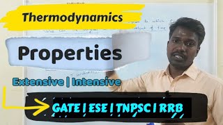 Properties of a system  Engineering Thermodynamics  GATE  ESE  TNPSC  RRB [upl. by Uthrop]