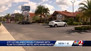 Orlando to turn hotel into affordable housing [upl. by Aleda13]