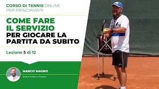 Come Fare il Servizio a Tennis  Lezione 5 di 12 [upl. by Madra]