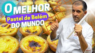 A MELHOR RECEITA DE PASTEL DE NATA  PASTELZINHO DE BELÉM  MASSA FOLHADA CROCANTE [upl. by Ecnerwal]