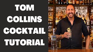 Tom Collins Cocktail Recipe And History Lets Talk Drinks [upl. by Franzoni]