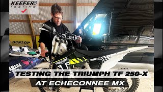 Testing The 2024 Triumph TF 250X At Echoconnee MX [upl. by Arenat]