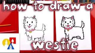 How To Draw A Cartoon Westie [upl. by Garate512]