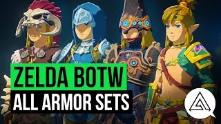 Zelda Breath of the Wild  All Armor Sets amp Where to Get Them [upl. by Eikceb]