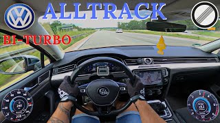 VW PASSAT b8 20 BiTDI ACCELERATION TOP SPEED DRIVE on AUTOBAHN POV [upl. by Karlene]