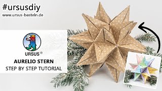 Aurelio Stern basteln  Einfache Step by Step DIY Faltanleitung [upl. by Amsaj]