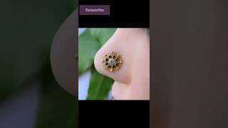 beautiful gold nose pin desigensdulhan ke gold nose ring ideasweddingviral trnding [upl. by Allred]