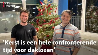 Simon verrast daklozenopvang met kerstboom  RTV Utrecht [upl. by Immat467]