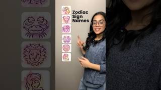 Zodiac Sign Names amp Pronunciation  English Vocabulary zodiacsigns pronunciation ananya learnex [upl. by Enillebyam935]