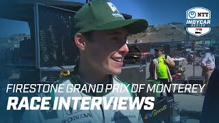 RACE INTERVIEWS  FIRESTONE GRAND PRIX OF MONTEREY [upl. by Aicarg]