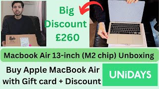 Buy on Discount Apple MacBook Air 13inchM2 chip Student UniDays Gift CardDiscountSave £260 UK [upl. by Chui197]