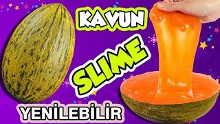 TUTKALSIZ BORAKSSIZ  YENİLEBİLİR SLIME YAPIMI  KAVUN İLE Slime  SLAYM  OYUNCAK HEDİYE TV [upl. by Ethe]