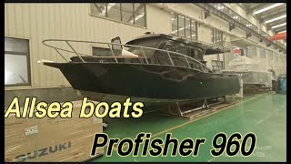 Allsea Profisher 960 Aluminum 33ft streamline design multifunction boat [upl. by Divine]