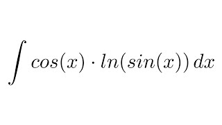 Integral of cosxlnsinx substitution  by parts [upl. by Shelburne475]