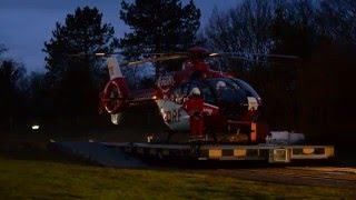 DRF Luftrettung  Letzter Start des Christoph 43 EC 135 DHDRC an seiner alten Station [upl. by Ilohcin498]