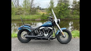 2014 HarleyDavidson Softail Slim FLS 103quot6Speed Daytona Blue Pearl w Extras  12995 [upl. by Irbua]