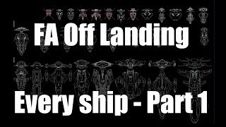 Elite Dangerous  Landing Flight Assist Off With Every Ship  Part 1 [upl. by Eliott]