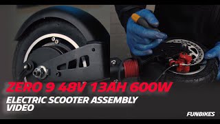 Zero 9 48v 13AH 600w Electric Scooter Assembly Video [upl. by Mcgean]