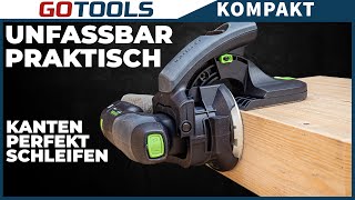 Kanten schleifen in Perfektion Der Festool Kantenschleifer ESETS 125 REQPlus mit Ansetzhilfe [upl. by Ragse]