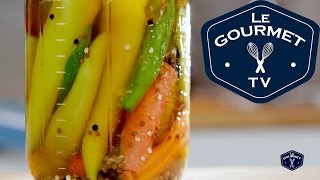 Quick Pickled Hot Peppers Recipe [upl. by Gurl]